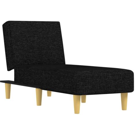 Schwarze Liege aus Stoff