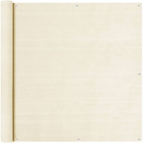 Prolenta Premium Balkon Sichtschutz Creme 120x600 cm HDPE