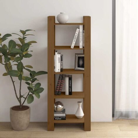 vidaXL Bücherregal Honigbraun 60x35x160 cm Massivholz