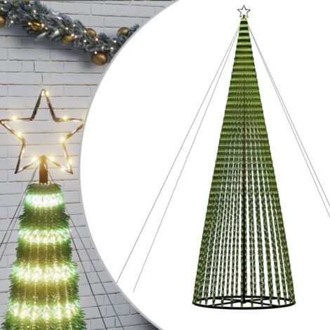 LED Weihnachtsbaum 1544 LEDs Warmweiß 500 cm vidaXL