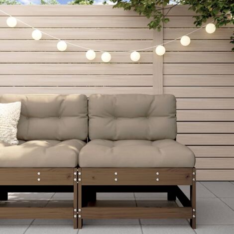 Garten-Mittelsofa Honigbraun Massivholz Kiefer vidaXL