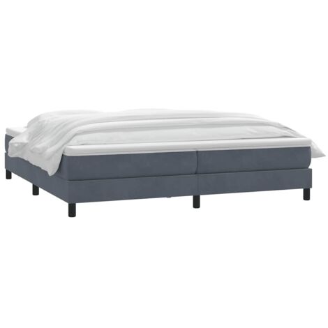 Boxspringbett mit Matratze Dunkelgrau 180x220 cm Samt vidaXL