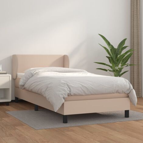 Boxspringbett Matratze Cappuccino-Braun 100x200cm Kunstleder vidaXL (1/5)