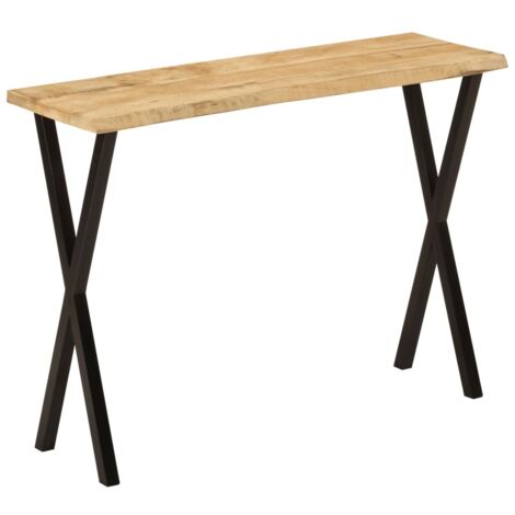 Konsolentisch mit Baumkante 105x33x76 cm Massivholz Mango vidaXL