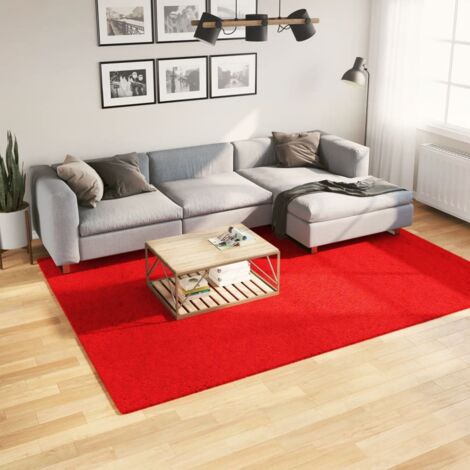 Teppich HUARTE Kurzflor Weich und Waschbar Rot 200x280 cm vidaXL