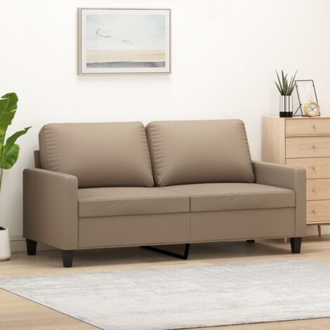 2-Sitzer-Sofa Cappuccino-Braun 140 cm Kunstleder vidaXL