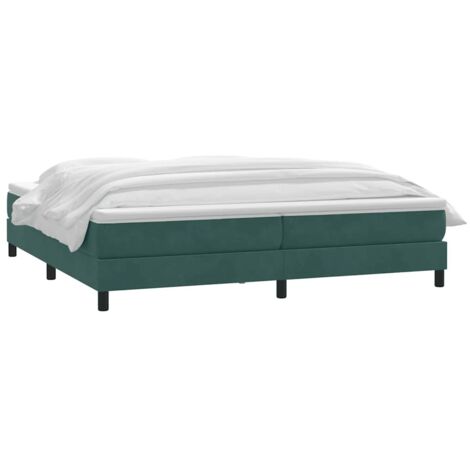 Boxspringbett mit Matratze Dunkelgrün 180x220 cm Samt vidaXL
