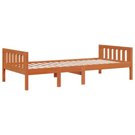 Kinderbett ohne Matratze Wachsbraun 75x190 cm Massivholz Kiefer vidaXL