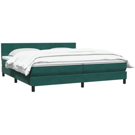 Boxspringbett mit Matratze Dunkelgrün 180x220 cm Samt vidaXL
