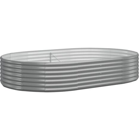 Hochbeet Verzinkter Stahl 214x140x36 cm Grau vidaXL