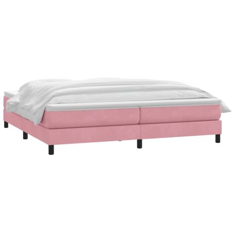 Boxspringbett mit Matratze Rosa 180x210 cm Samt vidaXL