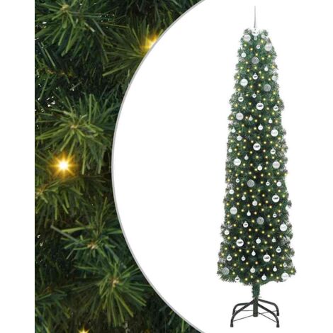Künstlicher Weihnachtsbaum mit 300 LEDs mit Ständer Grün 240 cm vidaXL