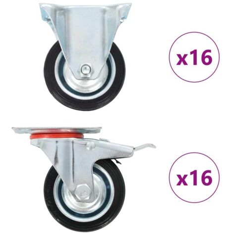 32 Stk. Rollen 75 mm vidaXL