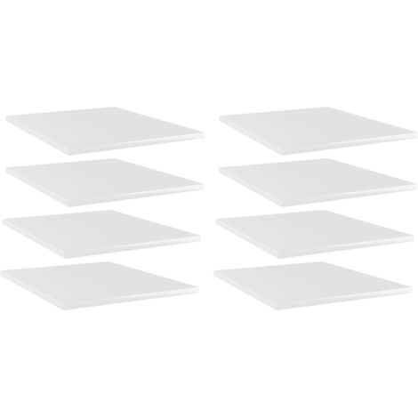 Bücherregal-Bretter 8 Stk. Hochglanz-Weiß 40x50x1,5 cm vidaXL