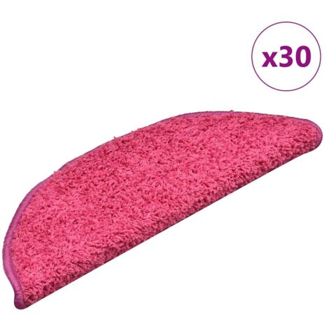Stufenmatten 30 Stk. 56x17x3 cm Rosa Halbrund vidaXL