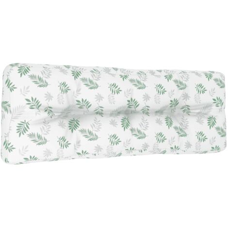 Palettenkissen Blattmuster 120x40x12 cm Stoff vidaXL