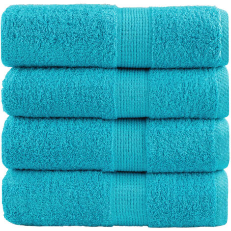 Premium Waschhandtücher SOLUND 4 Stück Türkis 30x30 cm 600 g/m² vidaXL
