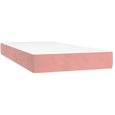 Taschenfederkernmatratze Rosa 100x210x20 cm Samt vidaXL