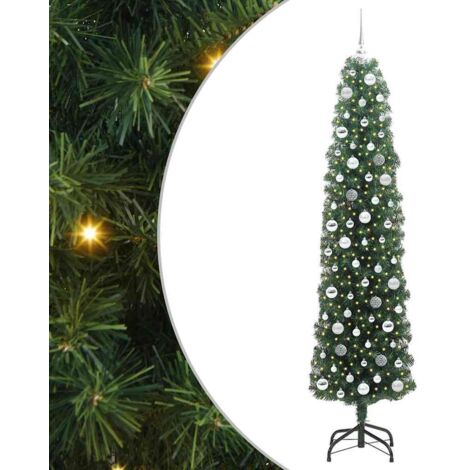 Künstlicher Weihnachtsbaum mit 300 LEDs mit Ständer Grün 210 cm vidaXL
