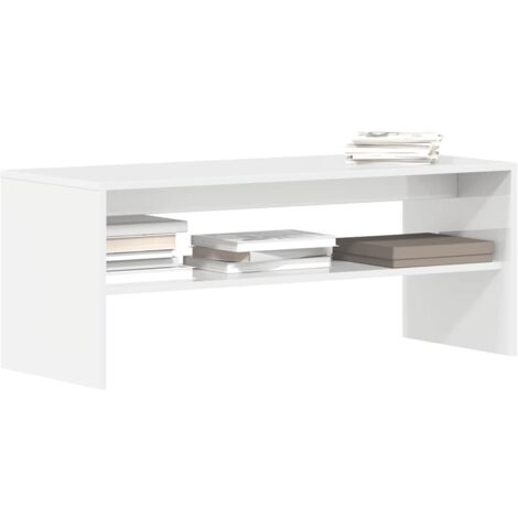 vidaXL TV-Schrank Hochglanz-Weiß 100x40x40 cm Holzwerkstoff