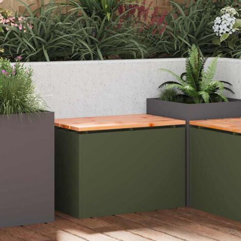 Gartenbank Olive Grün 60 x 40 x 43 cm vidaXL