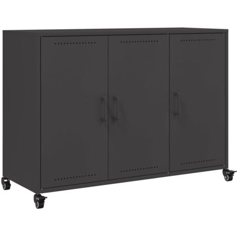 Sideboard Schwarz 100,5x39x72 cm Stahl vidaXL