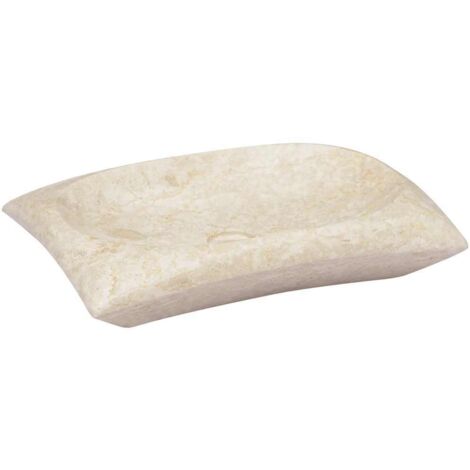 Waschbecken Creme 50x35x10 cm Marmor vidaXL