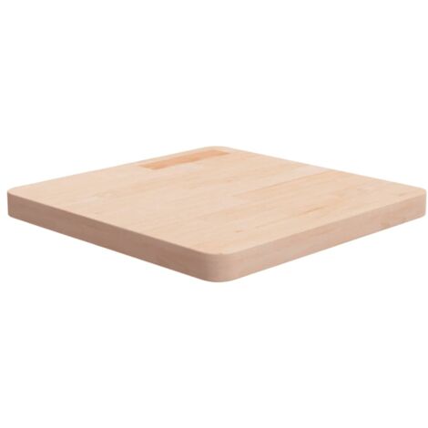 vidaXL Tischplatte Quadratisch 50x50x4 cm Eichenholz Unbehandelt