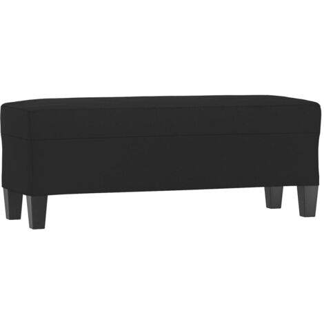 Sitzbank Schwarz 100x35x41 cm Mikrofasergewebe vidaXL