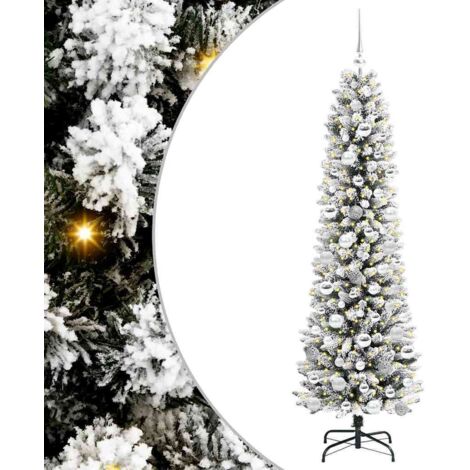 Künstlicher Weihnachtsbaum mit 300 LEDs Grün und Weiß 180 cm vidaXL