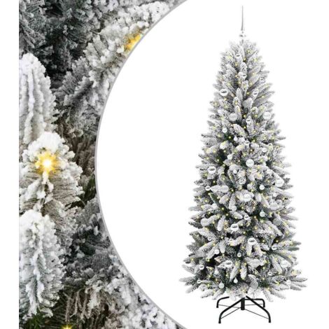 Künstlicher Weihnachtsbaum mit 300 LEDs mit Ständer Weiß 210 cm vidaXL