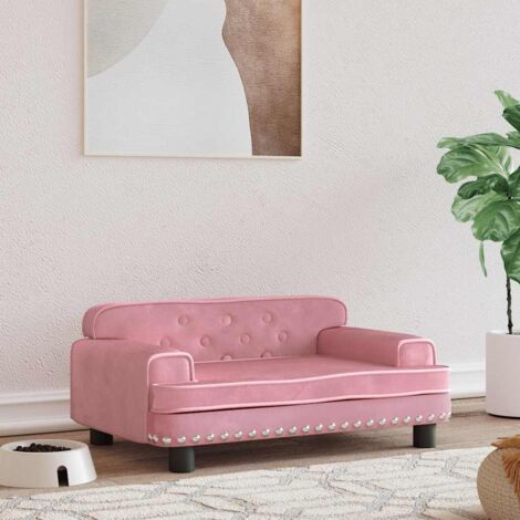 Hundebett Rosa 70x45x30 cm Samt vidaXL