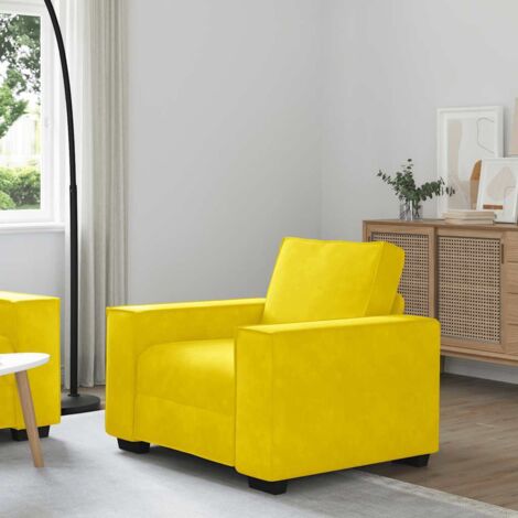 Sessel Gelb 60 cm Samt vidaXL (1/5)