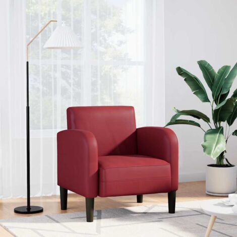 Sessel mit Armlehnen Weinrot 54 cm Kunstleder vidaXL229806