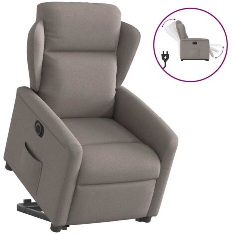Relaxsessel mit Aufstehhilfe Elektrisch Taupe Stoff vidaXL (1/5)