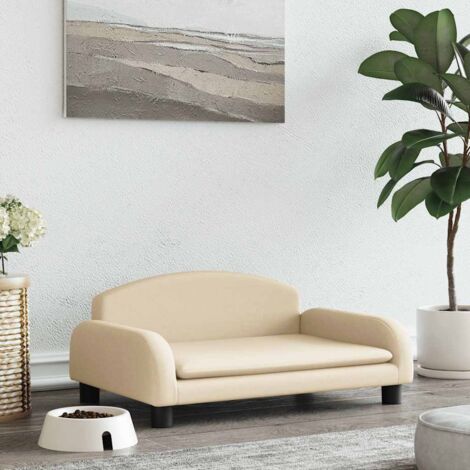 vidaXL Hundebett Creme 70x45x30 cm Stoff