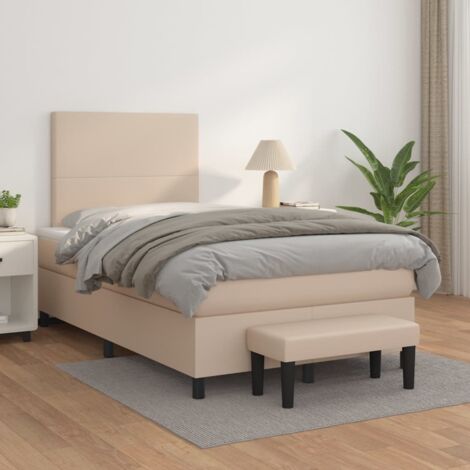 Boxspringbett Matratze Cappuccino-Braun 120x200cm Kunstleder vidaXL (1/5)