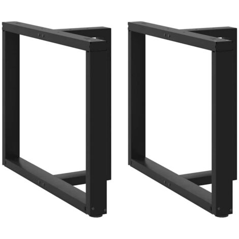 vidaXL Esstischbeine T-Form 2 Stk. Schwarz 100x35x(72-73) cm Stahl