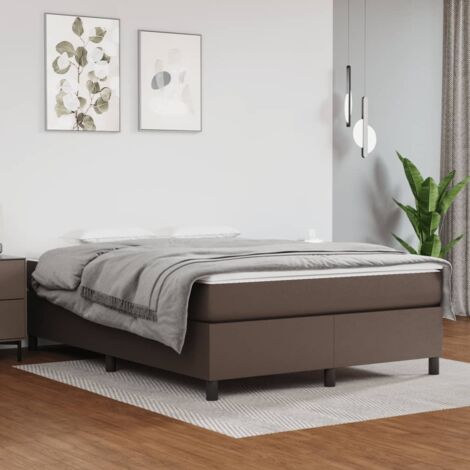 Boxspringbettgestell Braun 140x200 cm Kunstleder vidaXL