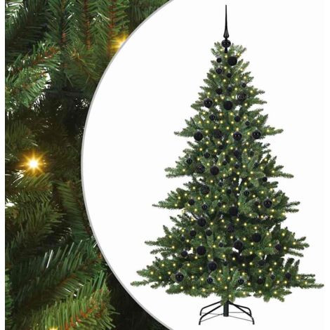Künstlicher klappbarer Weihnachtsbaum mit 300 LEDs 180 cm PVC vidaXL (1/5)
