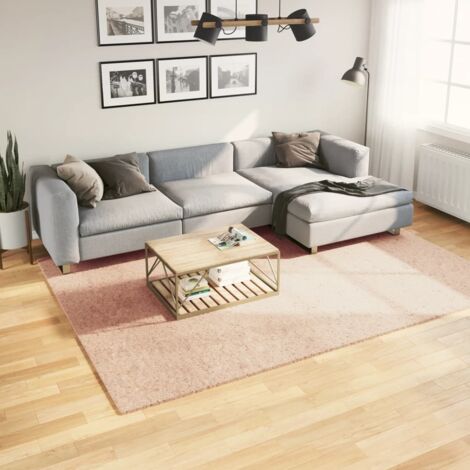 Teppich HUARTE Kurzflor Weich und Waschbar Blassrosa 200x280 cm vidaXL