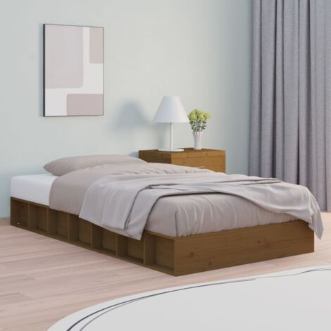 Massivholzbett Honigbraun 75x190 cm vidaXL