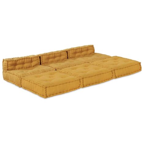 Modulares Sofa 4 pcs Gelb 70 x 70 x 56 cm Stoff vidaXL
