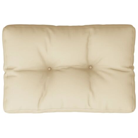 Palettenkissen Beige 50x40x12 cm Stoff vidaXL