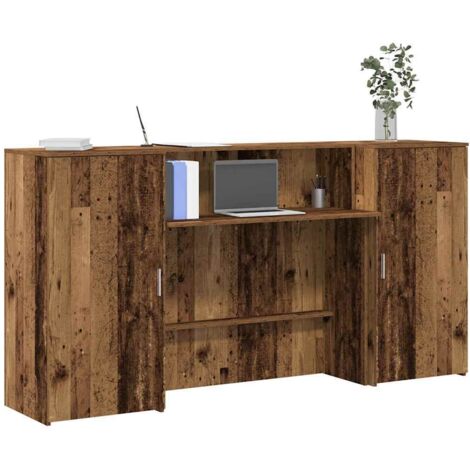Empfangstheke Altholz-Optik 200x50x103,5 cm Holzwerkstoff vidaXL
