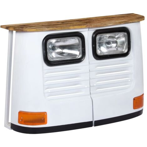 vidaXL Buffet aus massivem Mango-Holz im Lkw-Design Weiß