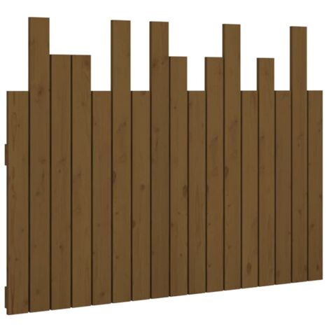Wand-Kopfteil Honigbraun 108x3x80 cm Massivholz Kiefer vidaXL (1/5)