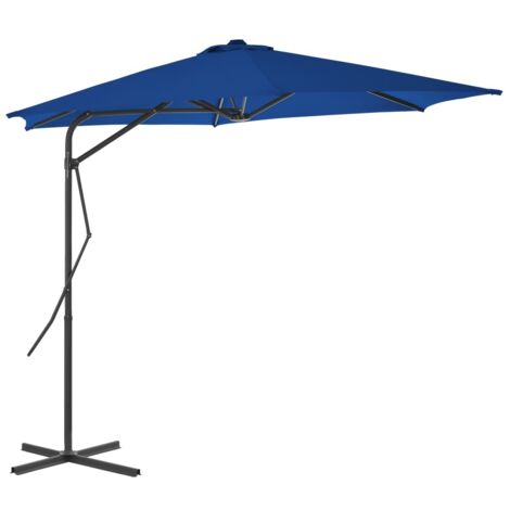 Sonnenschirm mit Stahl-Mast 300x230 cm Blau vidaXL (1/5)