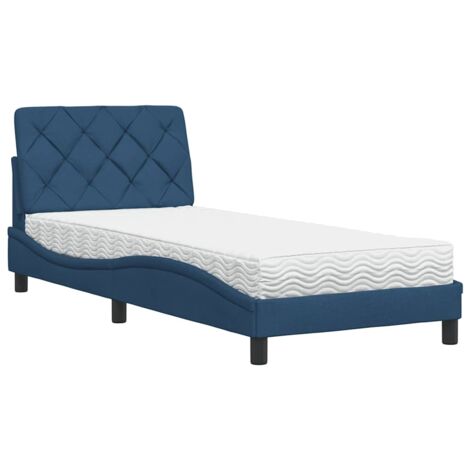 Bett mit Matratze Blau 80x200 cm Stoff vidaXL (1/5)