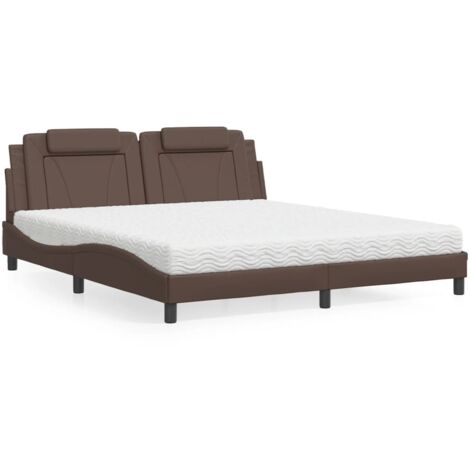 Bett "Viana" mit Matratze Braun 180x200 cm Kunstleder vidaXL (1/5)